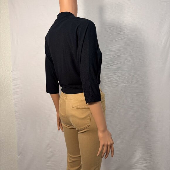 Loft Ann Taylor Petites Women’s Petite Large Cropped Half Sleeve Cardigan - Picture 6 of 9